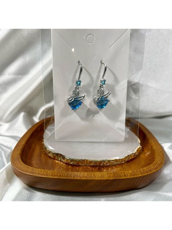 Jewelry - Blue Swan Dangle Earrings